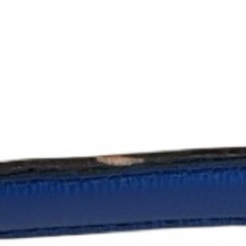 Tignanello Leather Crossbody Bag Blue Adjustable Strap Colorful Striped Lining - Picture 15 of 15